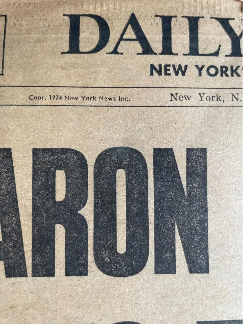 Aaron Hits 714 Ties The Babe Daily News Newspaper Apr 5 1974